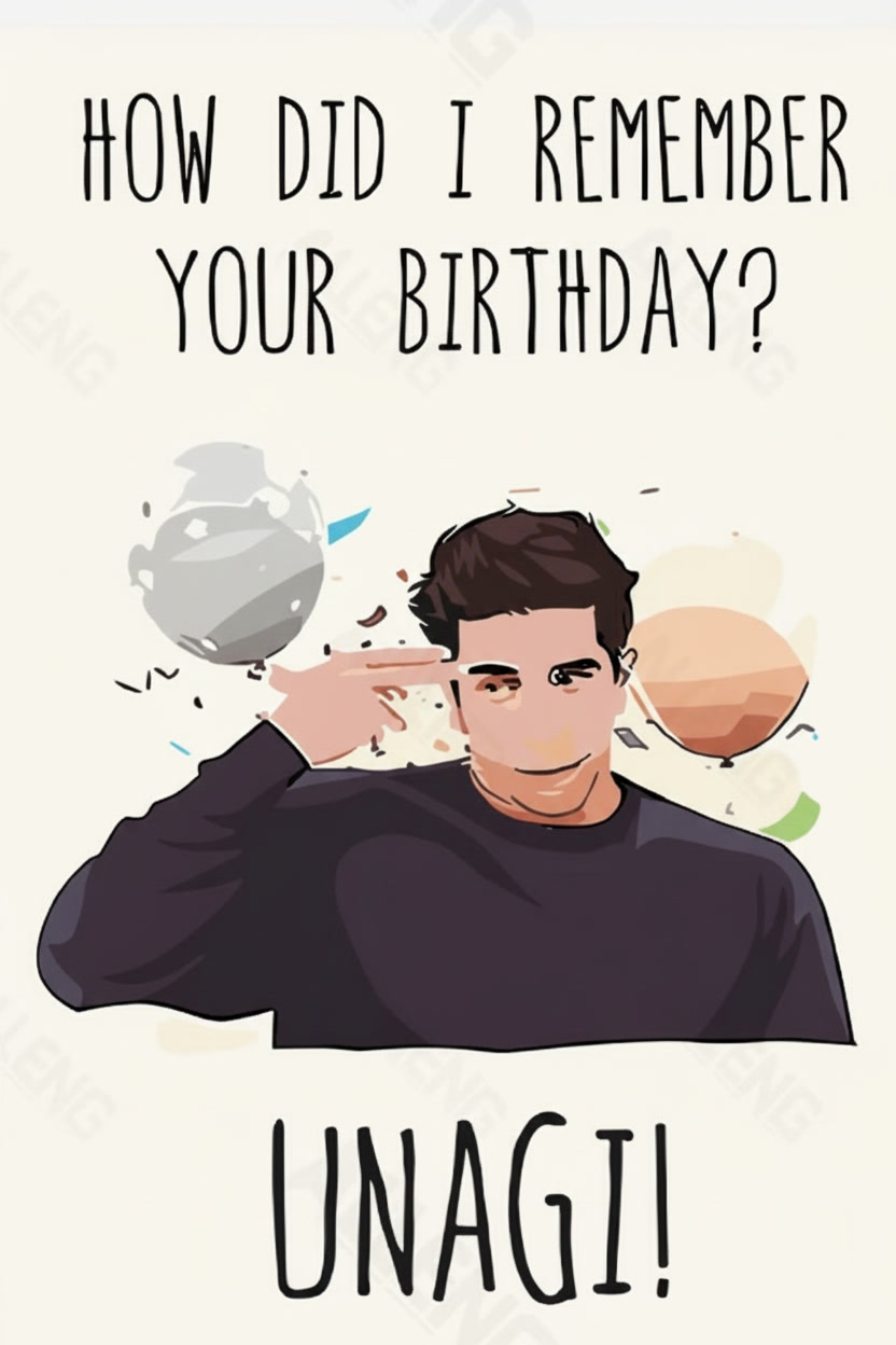 Unagi Card Unagi Memory Birthday Card Template - Free & Customizable | BReminder